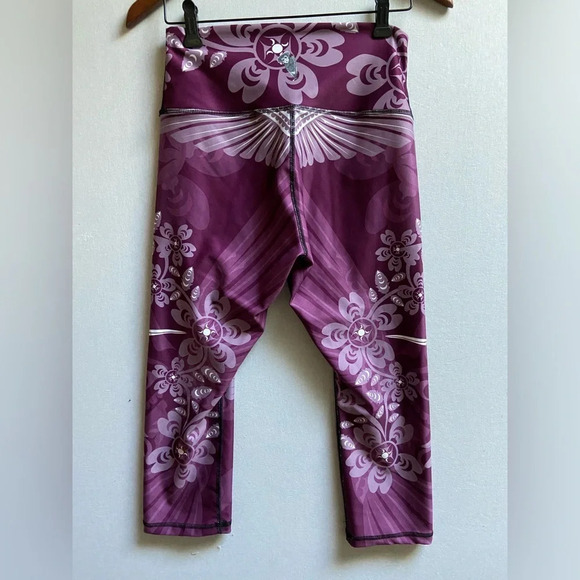 Nominou  Jas the Hummingbird purple Athleisure Leggings size S - Picture 2 of 7